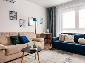 Квартира Уютная евродвушка у метро Озерная, 3 раздельных спальных места