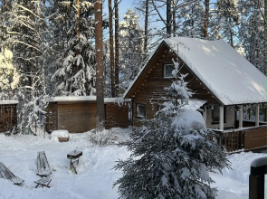 Частный дом у озера с террасой Сосновый дом