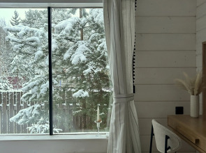 Частный дом у озера с террасой Сосновый дом