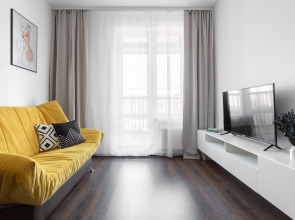 Квартира Kvartirika Black & White с красивым видом на город