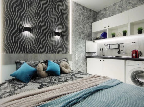 Квартира Guru c лаундж зоной на балконе