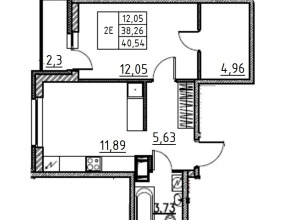 Квартира евродвушка с гардеробной