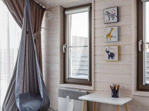 Частный Дом RiverDublDom  с баней и купелью у пруда в Новой Москве