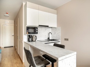 Апартаменты GLOBALSTAY. Новые студии 2 мин до метро Кировский завод