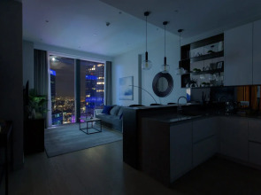 Апартаменты Sky City Moscow 62 этаж! Вид на Башни, Лужники, Парк победы и город! Очень уютный!