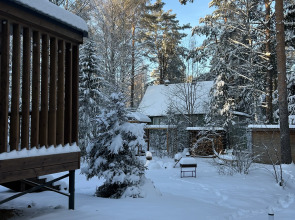 Частный дом у озера с террасой Сосновый дом