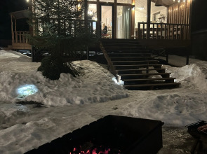 Частный дом у озера с террасой Сосновый дом