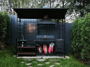 Частный дом Уютный А-фрейм Поле с баней и чаном