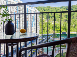 Апартаменты Бирюза УК Атмосфера с видом на горы