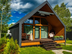 Частный Дом Барнхаус №4 с инфракрасной сауной и горячим Чаном на 6 человек