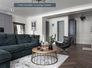 Дизайнерские апapтaменты с потpясающим видом нa Нeву и кpeйceр Аврорa