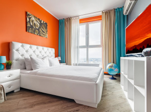 Апартаменты с Лучшим Видом на Краснодар. 24 этаж ЖК Большой Lounge балкон и Smart TV