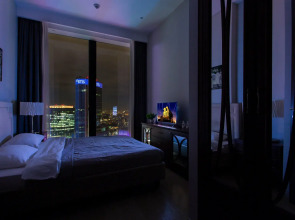 Апартаменты Sky City Moscow 62 этаж! Вид на Башни, Лужники, Парк победы и город! Очень уютный!