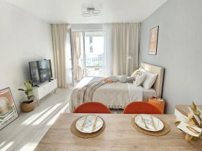 Квартира уютная с видом на березовую рощу