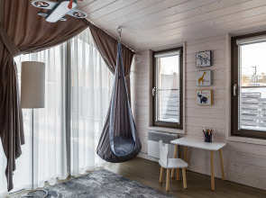 Частный Дом RiverDublDom  с баней и купелью у пруда в Новой Москве