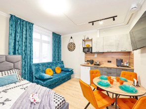 Квартира Студия в новом доме ЖК Премьер, самый центр города у Гипермаркет Семья по адресу Николая Островского 52 на 4 человек