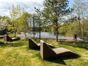 Апартаменты Hvoja в комплексе с бассейном на берегу Финского залива