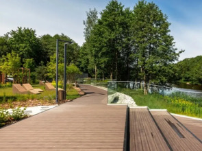 Апартаменты в комплексе с бассейном набегу Финского залива