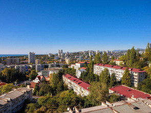 Апартаменты в центре Сочи для 3 гостей ЖК Сокол с видом на море