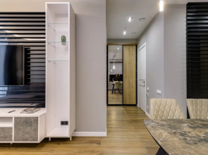 38 этаж, стильные апартаменты с приватным парком