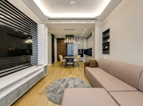 38 этаж, стильные апартаменты с приватным парком