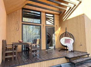 Частный Дом Барнхаус №2 на 10 гостей, с дровяной баней и горячим чаном