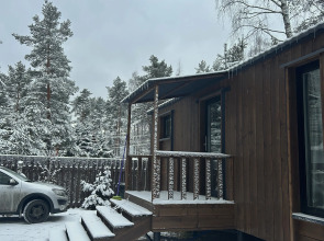 Частный дом у озера с террасой Сосновый дом