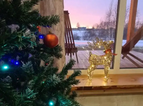 Гостевой дом с сауной и купелью вблизи реки и озера Ладоги Лисий берег