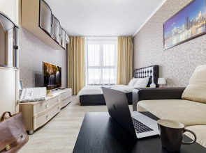 Апартаменты 24 Этаж Панорама Города и Гор  ЖК Большой, Самый Центр Бесконтактное Заселение 24/7 by Depart Apart