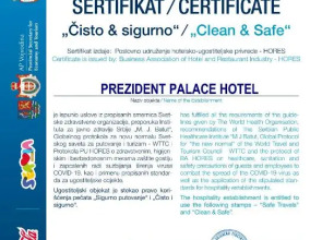 Отель Prezident Palace Belgrade