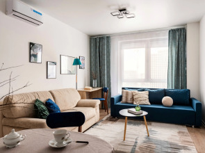 Квартира Уютная евродвушка у метро Озерная, 3 раздельных спальных места