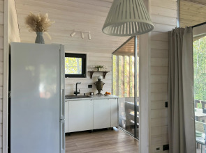 Частный дом у озера с террасой Сосновый дом