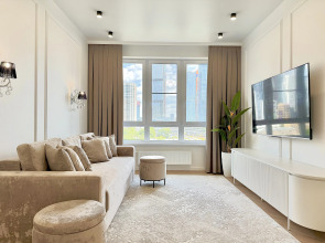 Квартира Роскошная с Дизайнерским Люкс Решением и Видом на Реку и Москва-Сити