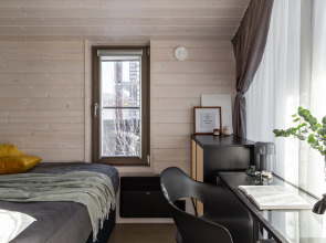 Частный Дом RiverDublDom  с баней и купелью у пруда в Новой Москве