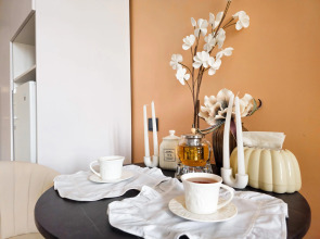 Апартаменты Стильная новая студия с видом на Москва-Сити