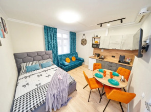 Квартира Студия в новом доме ЖК Премьер, самый центр города у Гипермаркет Семья по адресу Николая Островского 52 на 4 человек