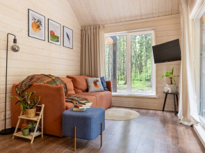 Частный дом в еловом лесу