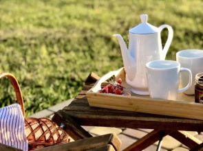 Частный дом часть с 2 спальнями с видом во дворик