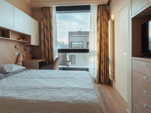 Апартаменты ОхтАпартЛюкс с сауной, террасой и одной спальней