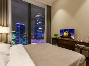 Апартаменты Sky City Moscow 62 этаж! Вид на Башни, Лужники, Парк победы и город! Очень уютный!