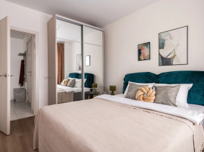 Квартира Уютная евродвушка у метро Озерная, 3 раздельных спальных места