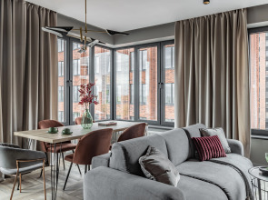 Квартира Moscow Deluxe Apartments Family Suite Silver Fountain