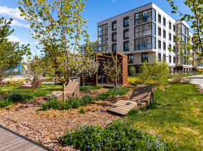 Апартаменты Hvoja в комплексе с бассейном на берегу Финского залива