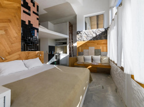 Апартаменты Оплот - MODERNA Дизайн Студия| 40м² | 3 Этаж Лофт с Панорамными Видами