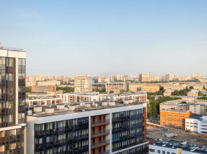 Квартира Kvartirika Black & White с красивым видом на город