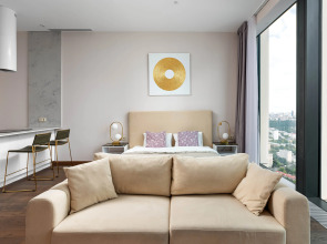 Апартаменты Sky City Moscow LUX Студия с большим окном с видом на все башни и город!