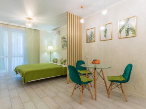 Апартаменты Студия Изумруд Apart Energy с Парящей Кроватью и Лоджией