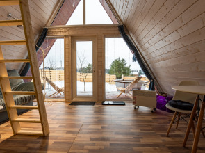 Глэмпинг Домики A-frame С Чаном или Купелью-Фурако