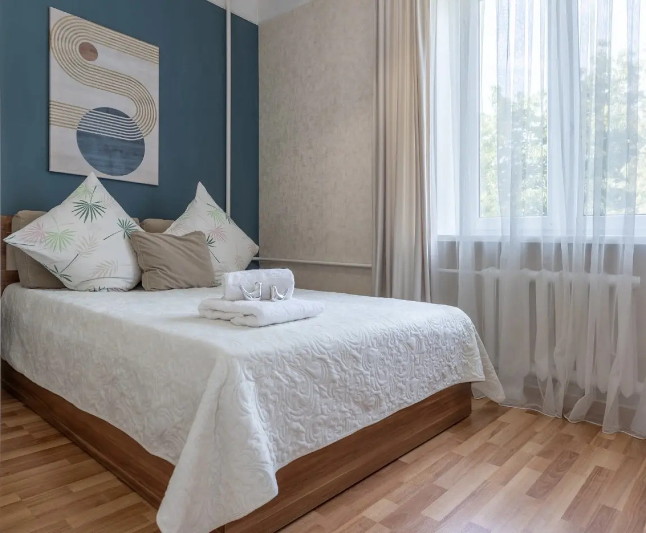 Квартира Трехкомнатная квартира с видом на город