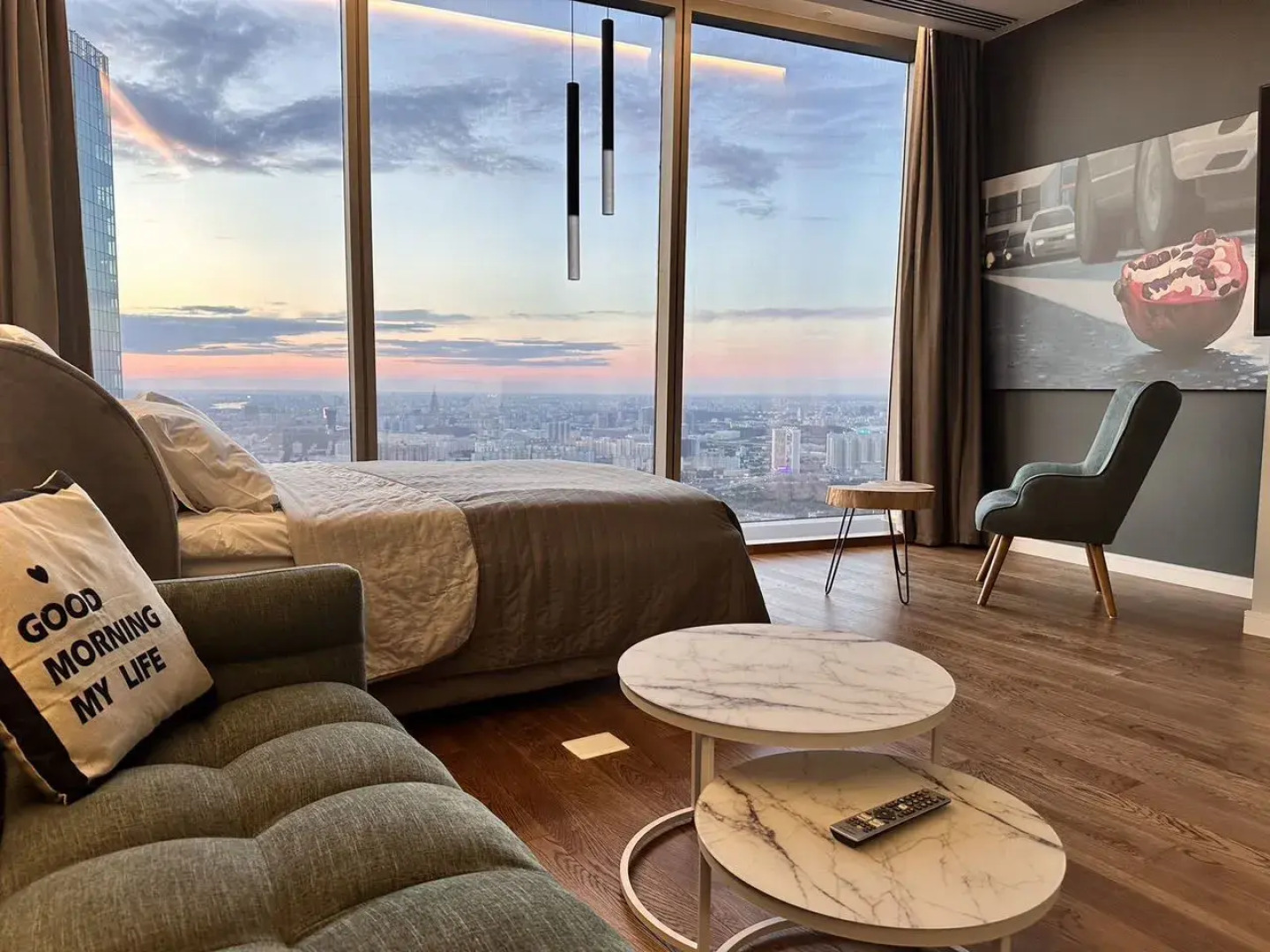 Квартира студия нa 77 этaжe башни Федерация Bоcток